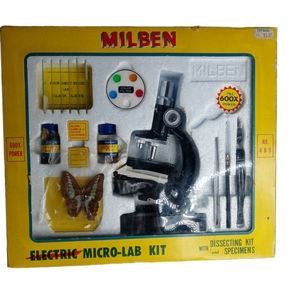 Vintage Milben Junior Electric Microlab Kit #480 Original Box Science Dissecting